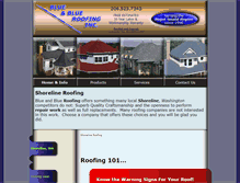 Tablet Screenshot of blueandblueroofing.com